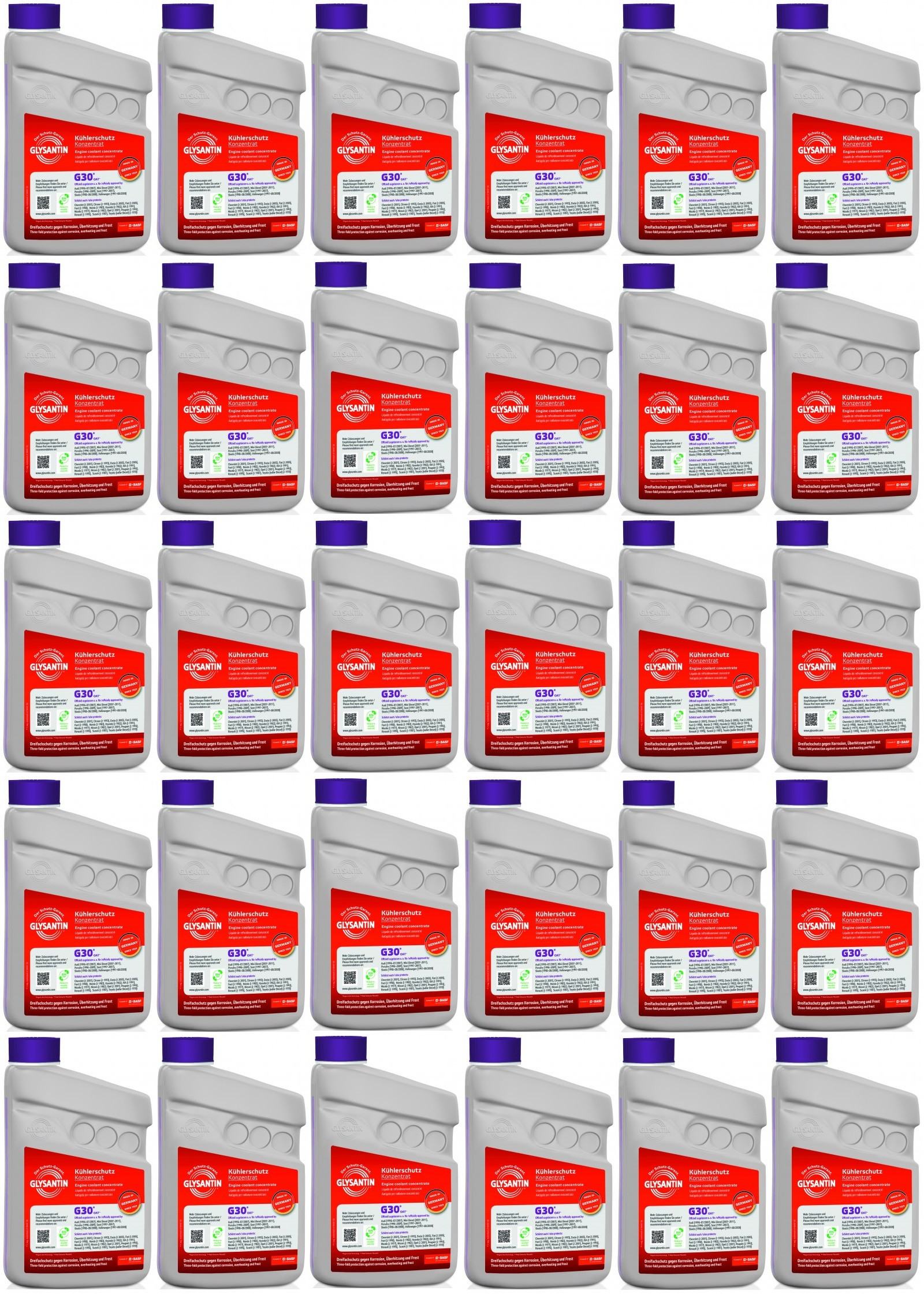 BASF Glysantin G30 Kühlerschutz Konzentrat 1 Liter 30x 1l = 30 Liter