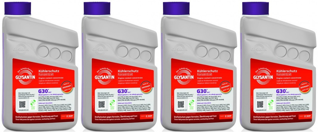 BASF Glysantin G30 Kühlerschutz Konzentrat 1 Liter 4x 1l = 4 Liter