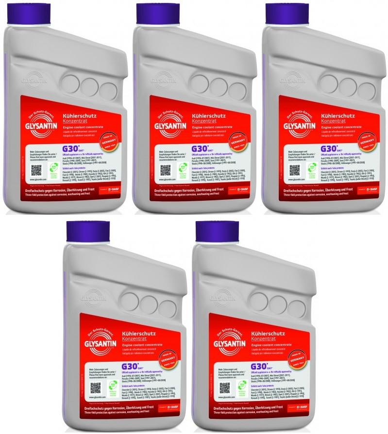 BASF Glysantin G30 Kühlerschutz Konzentrat 1 Liter 5x 1l = 5 Liter