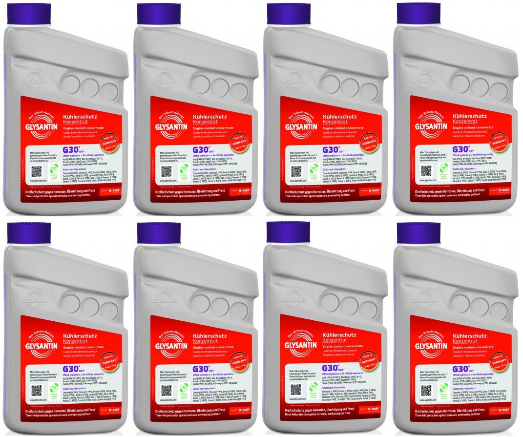 BASF Glysantin G30 Kühlerschutz Konzentrat 1 Liter 8x 1l = 8 Liter