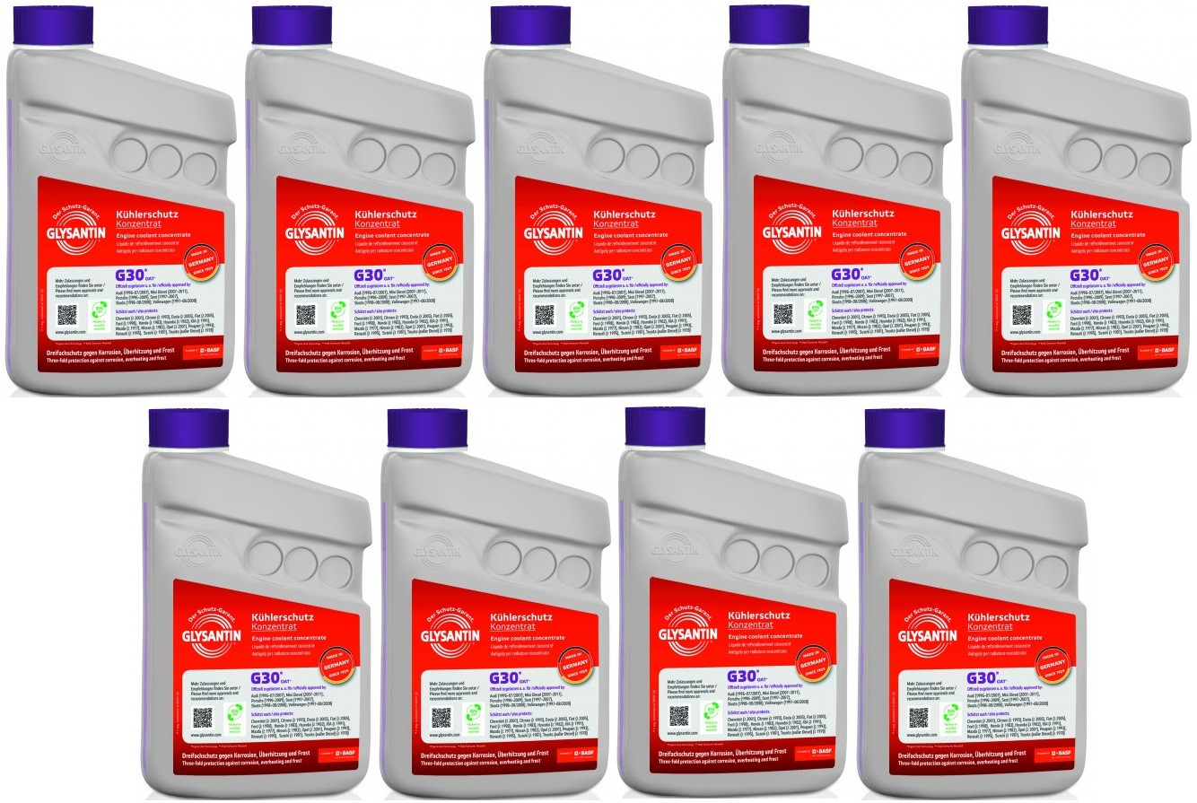BASF Glysantin G30 Kühlerschutz Konzentrat 1 Liter 9x 1l = 9 Liter