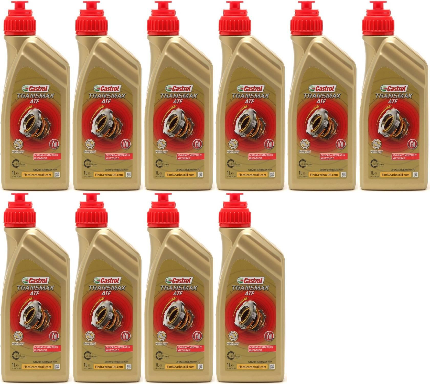 Castrol TRANSMAX ATF Dex/Merc Multivehicle 10x 1l = 10 Liter