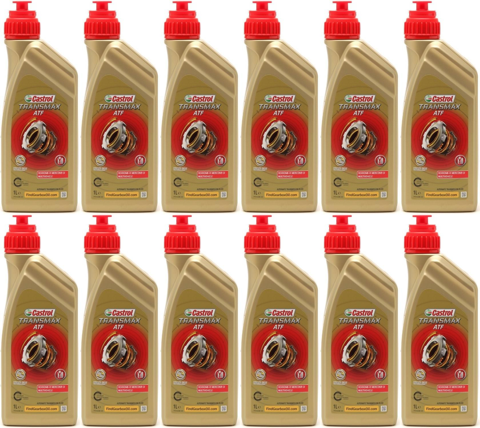 Castrol TRANSMAX ATF Dex/Merc Multivehicle 12x 1l = 12 Liter