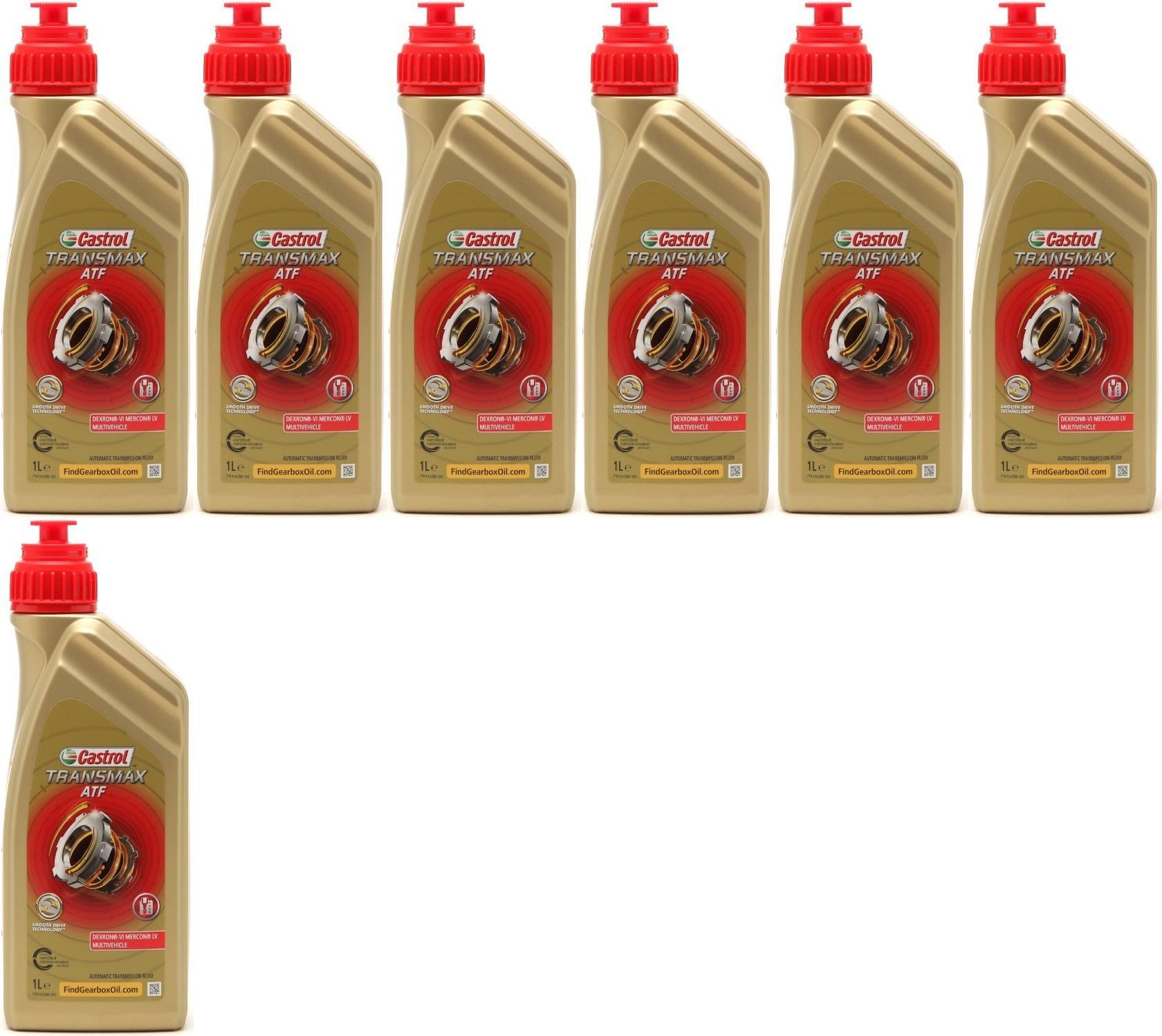 Castrol TRANSMAX ATF Dex/Merc Multivehicle 7x 1l = 7 Liter