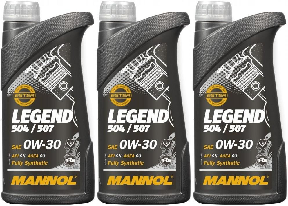 MANNOL 7730 LEGEND 504/ 507.00 0W-30 Motoröl 3x 1l = 3 Liter