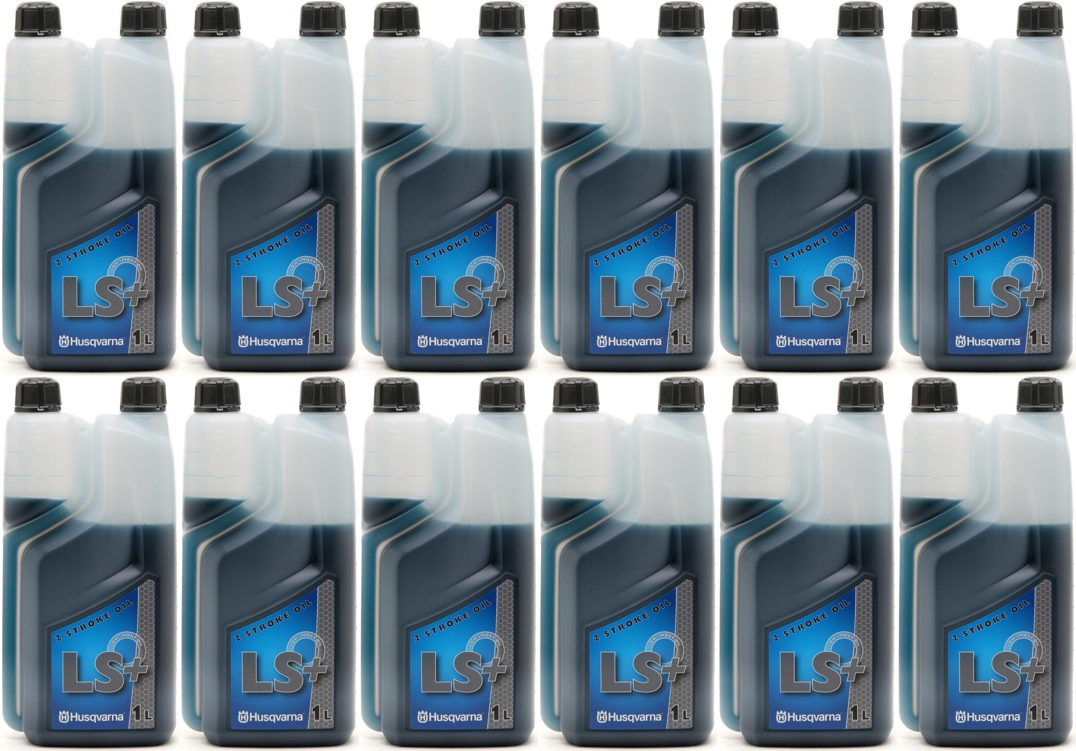 Original HUSQVARNA MIX 2T LS+ für Kettensägen, Rasenmäher, etc 12x 1l = 12 Liter