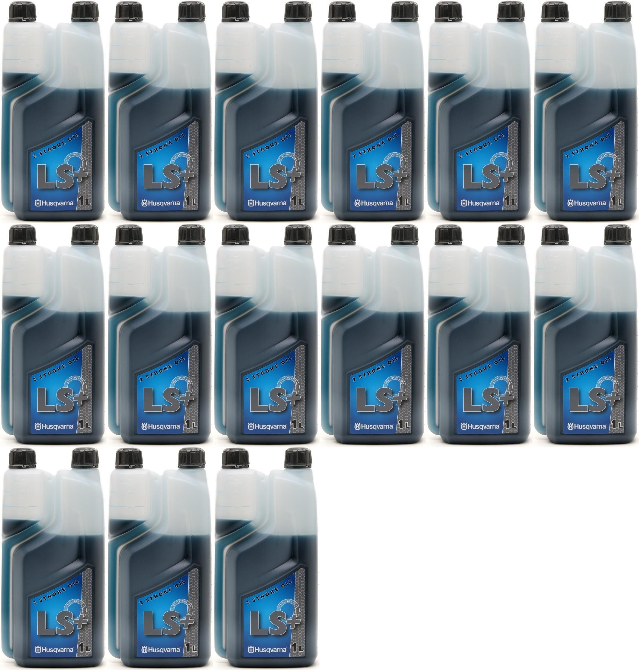 Original HUSQVARNA MIX 2T LS+ für Kettensägen, Rasenmäher, etc 15x 1l = 15 Liter