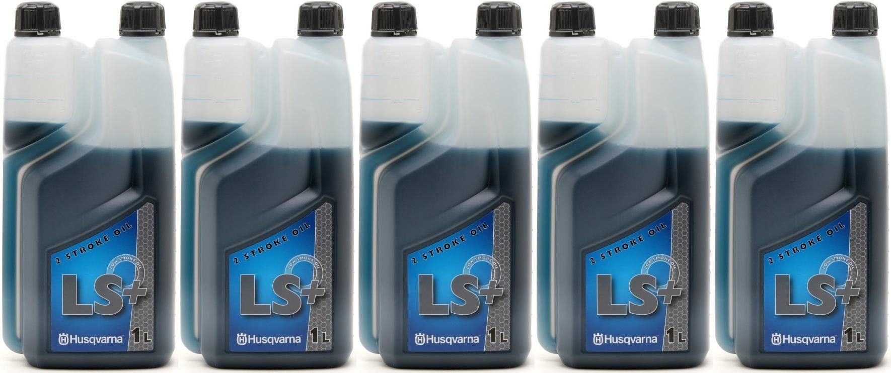 Original HUSQVARNA MIX 2T LS+ für Kettensägen, Rasenmäher, etc 5x 1l = 5 Liter