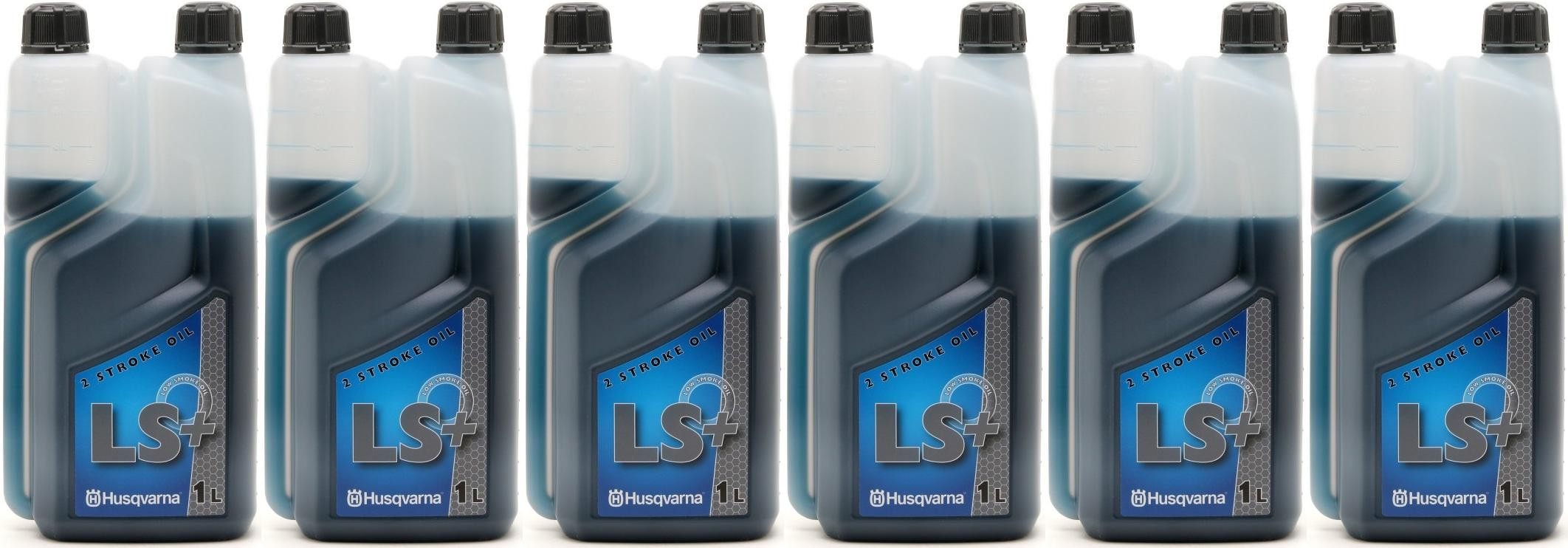 Original HUSQVARNA MIX 2T LS+ für Kettensägen, Rasenmäher, etc 6x 1l = 6 Liter