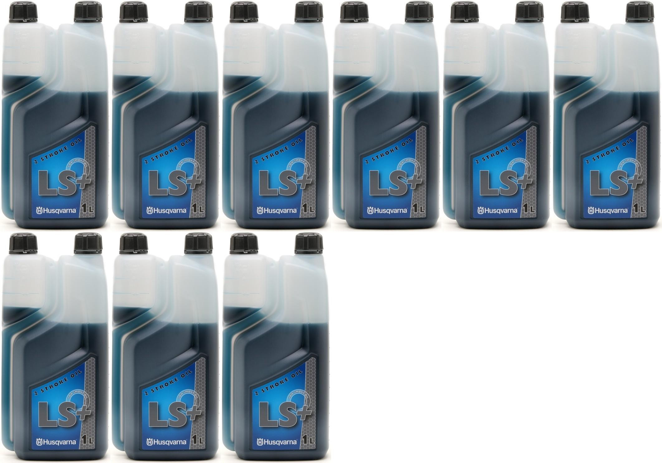 Original HUSQVARNA MIX 2T LS+ für Kettensägen, Rasenmäher, etc 9x 1l = 9 Liter