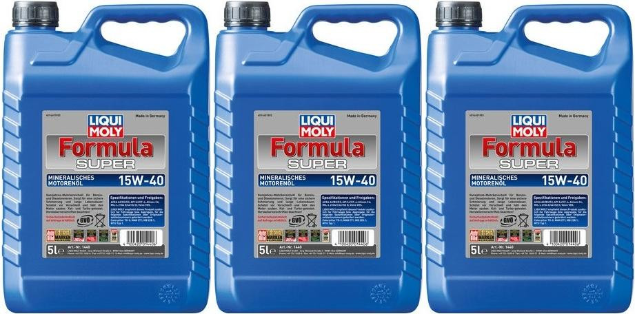 Liqui Moly 1440 Formula Super 15W-40 Motoröl 3x 5 = 15 Liter