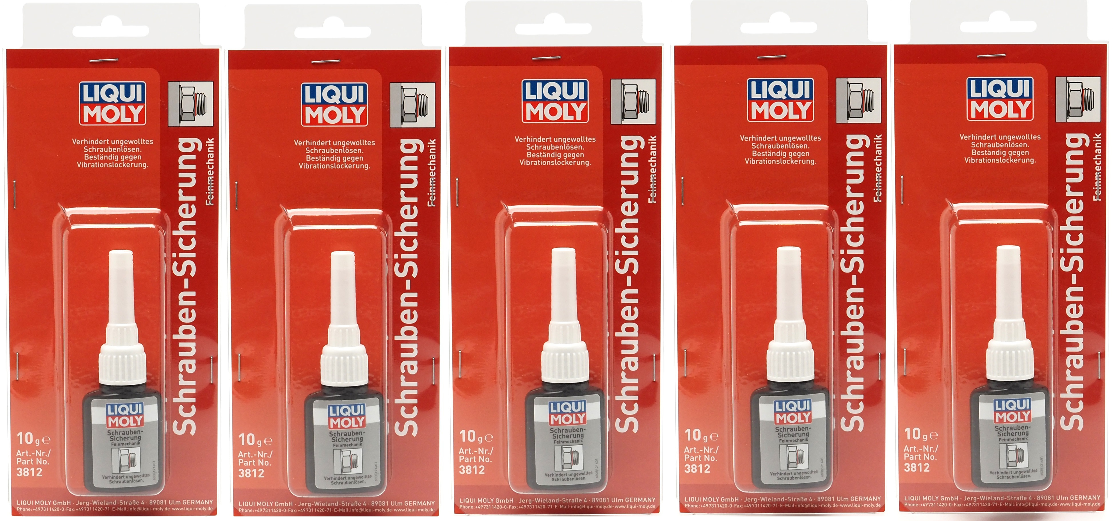 Liqui Moly 3812 Schrauben-Sicherung Feinmechanik 5x 10ml