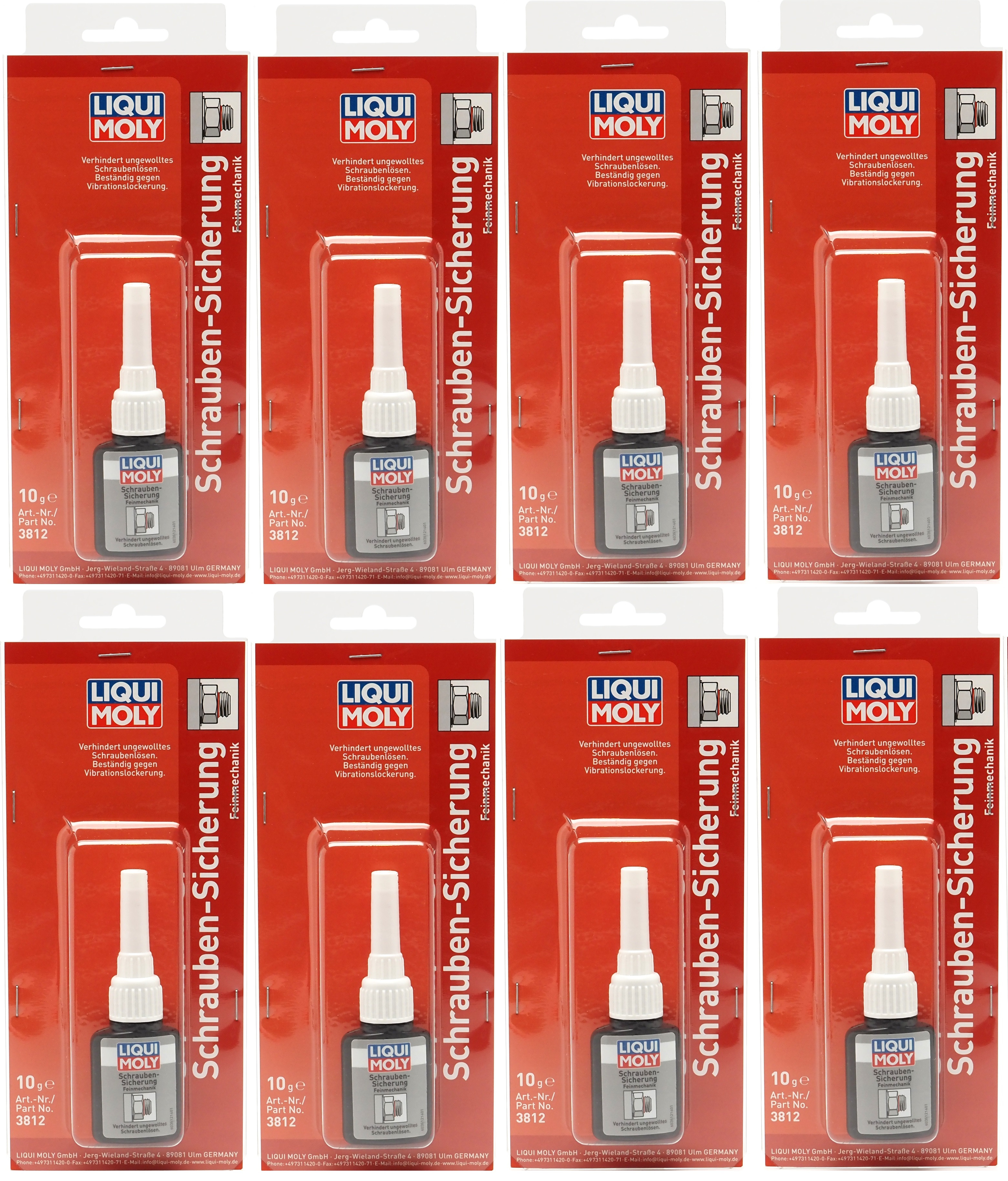 Liqui Moly 3812 Schrauben-Sicherung Feinmechanik 8x 10ml