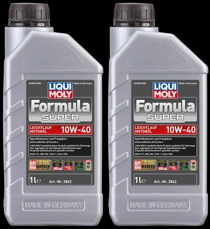 Liqui Moly 3862 Formula Super 10W-40 Motoröl Flasche 2x 1l = 2 Liter