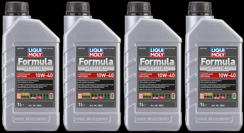 Liqui Moly 3862 Formula Super 10W-40 Motoröl Flasche 4x 1l = 4 Liter