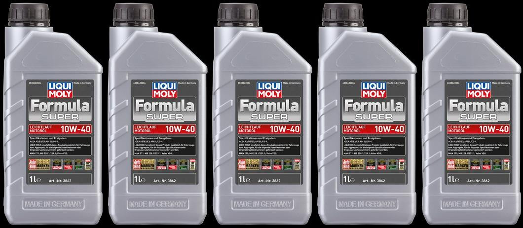 Liqui Moly 3862 Formula Super 10W-40 Motoröl Flasche 5x 1l = 5 Liter