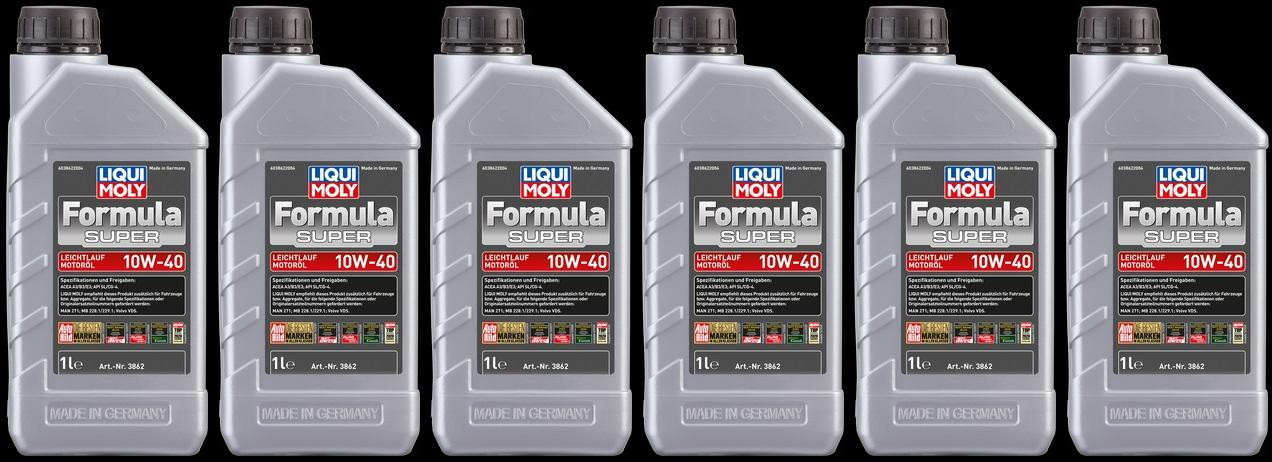 Liqui Moly 3862 Formula Super 10W-40 Motoröl Flasche 6x 1l = 6 Liter