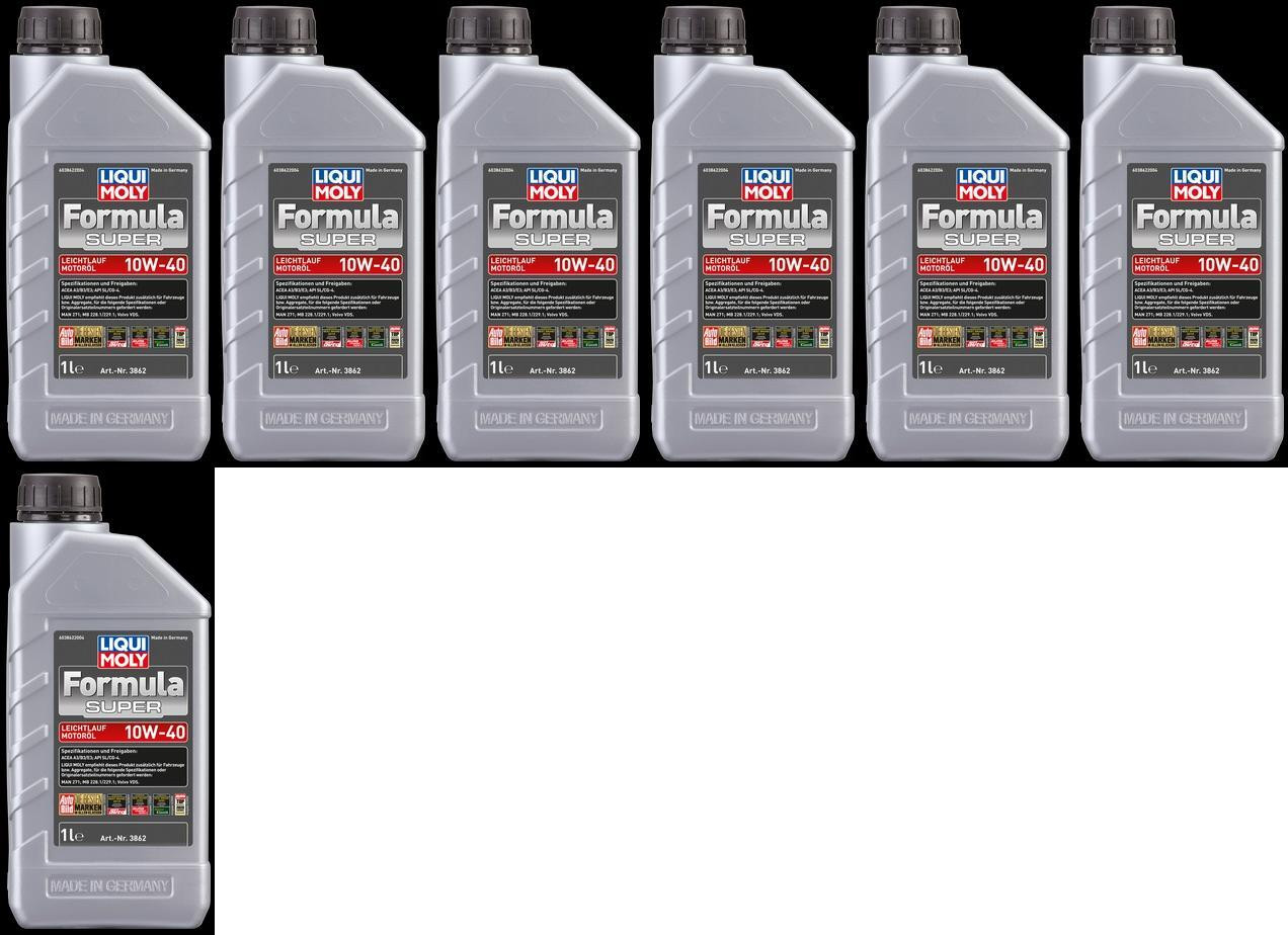 Liqui Moly 3862 Formula Super 10W-40 Motoröl Flasche 7x 1l = 7 Liter
