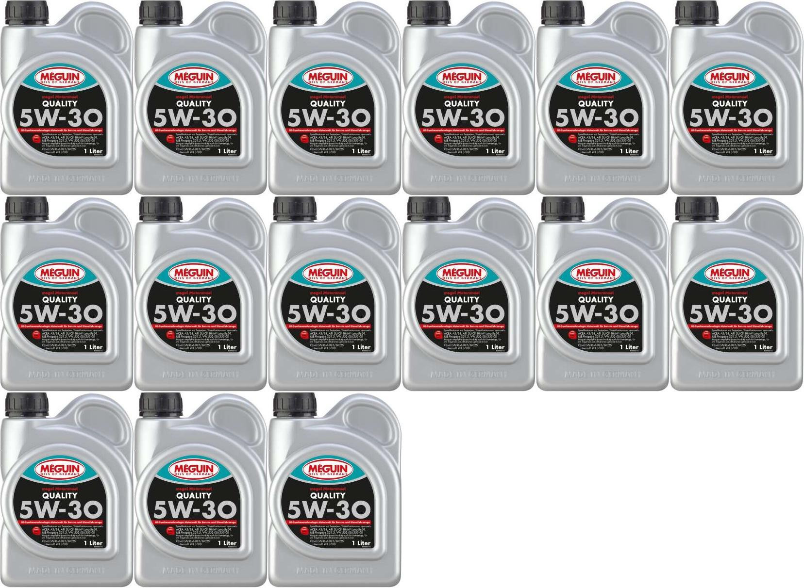 Meguin megol 6566 Motoröl Quality SAE 5W-30 15x 1l = 15 Liter