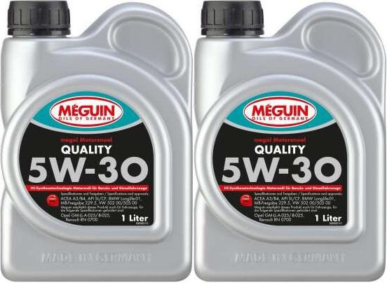 Meguin megol 6566 Motoröl Quality SAE 5W-30 2x 1l = 2 Liter