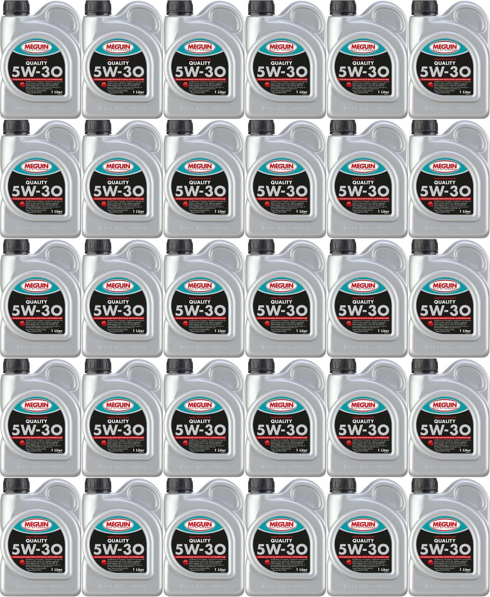 Meguin megol 6566 Motoröl Quality SAE 5W-30 30x 1l = 30 Liter