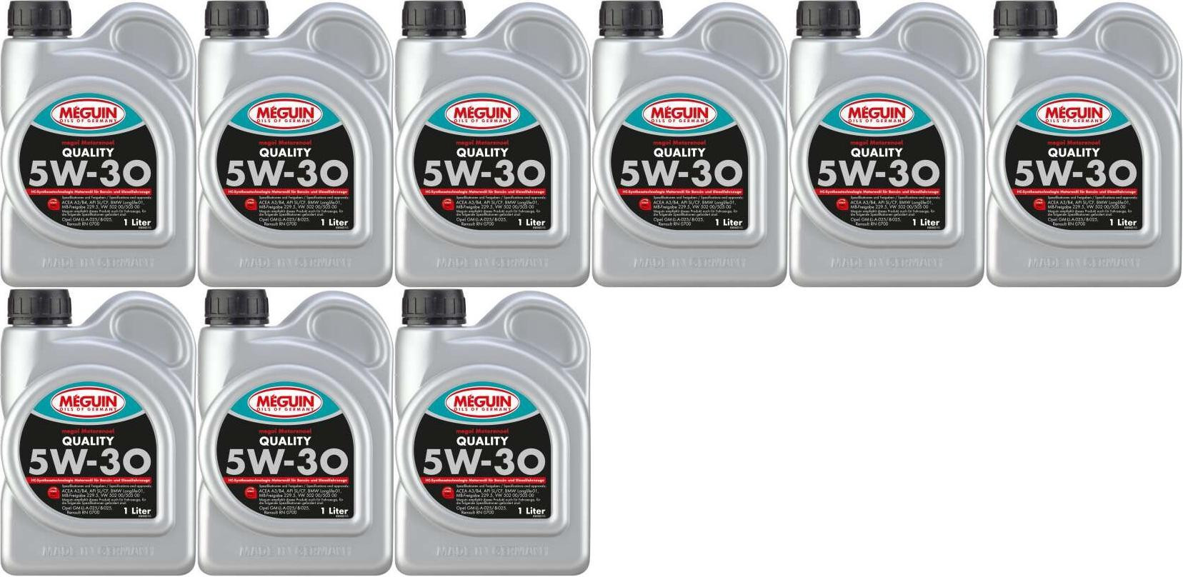 Meguin megol 6566 Motoröl Quality SAE 5W-30 9x 1l = 9 Liter