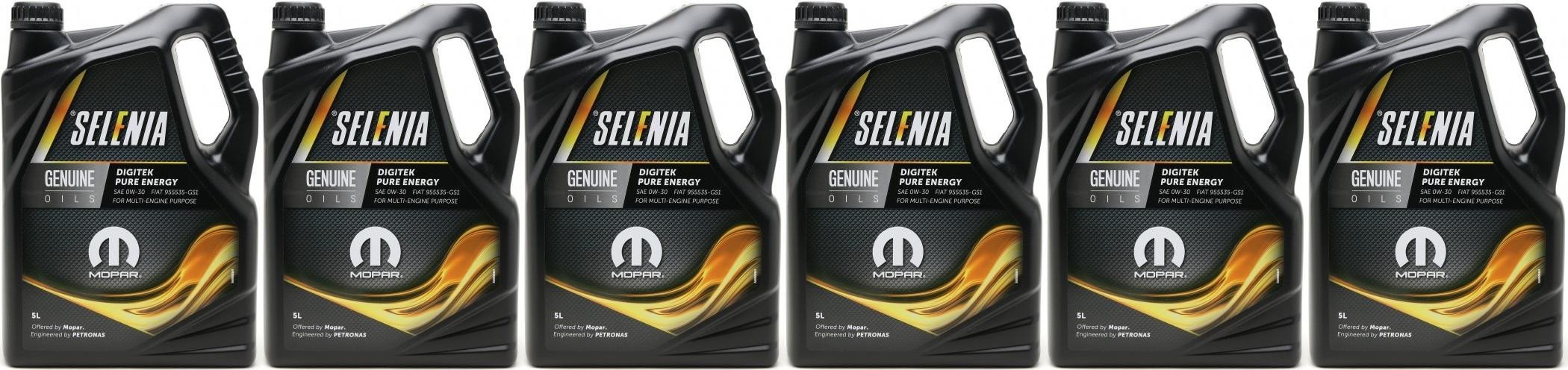 Selenia Digitek Pure Energy 0W-30 Motoröl 6x 5 = 30 Liter