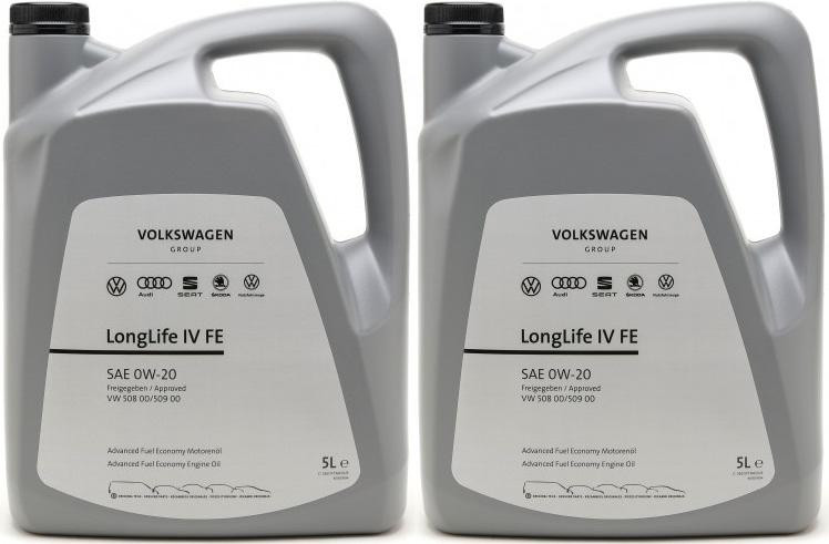 Original VW Longlife GS60577M4 IV 0W-20 Motoröl 508.00/ 509.00 - 2x 5 = 10 Liter