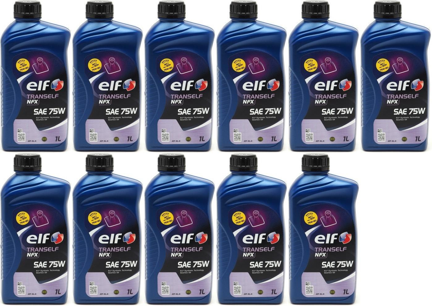 Elf Tranself NFX 75W Schaltgetriebeöl (Nachfolger von NFP/NFJ) 11x 1l = 11 Liter