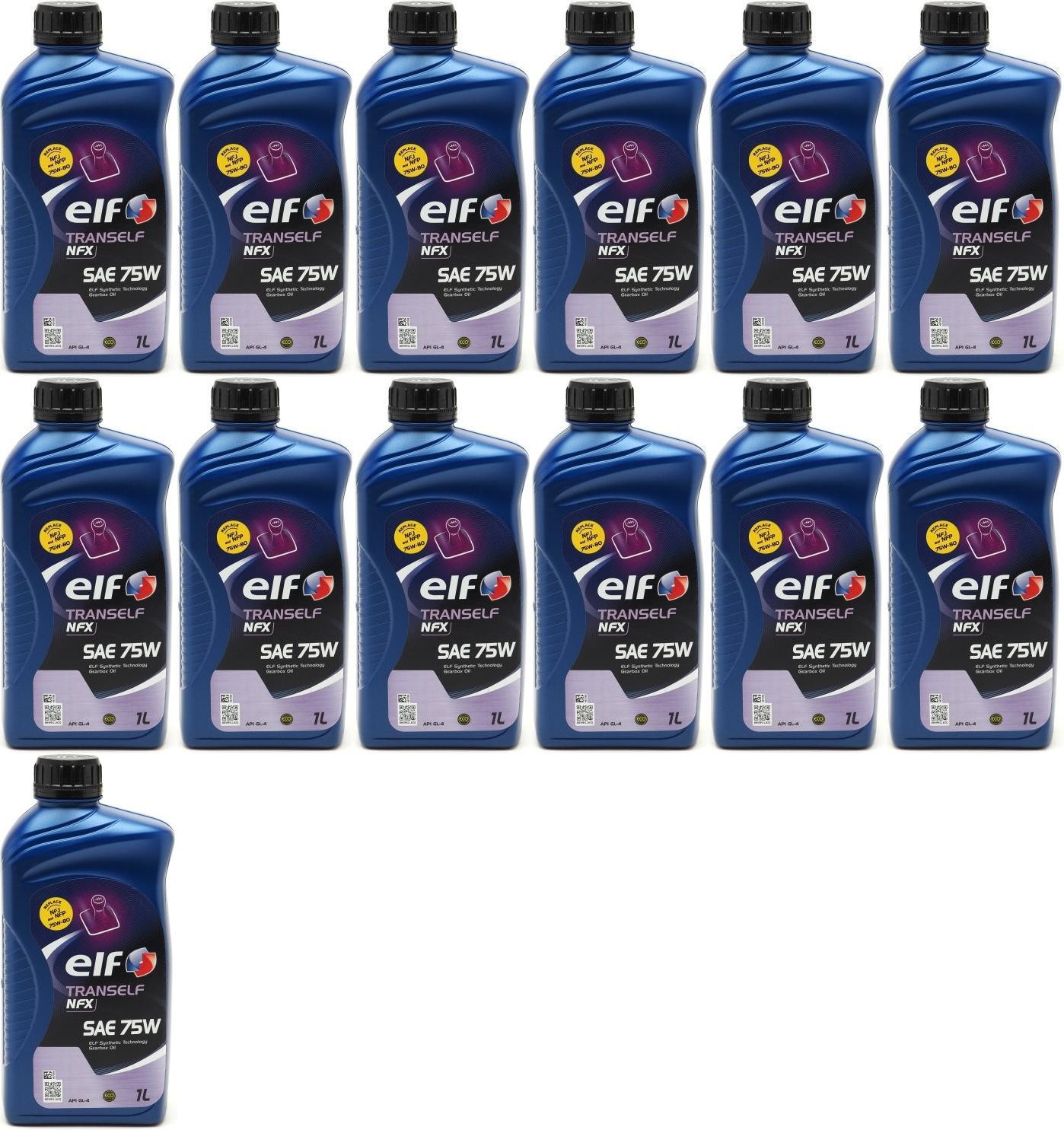 Elf Tranself NFX 75W Schaltgetriebeöl (Nachfolger von NFP/NFJ) 13x 1l = 13 Liter