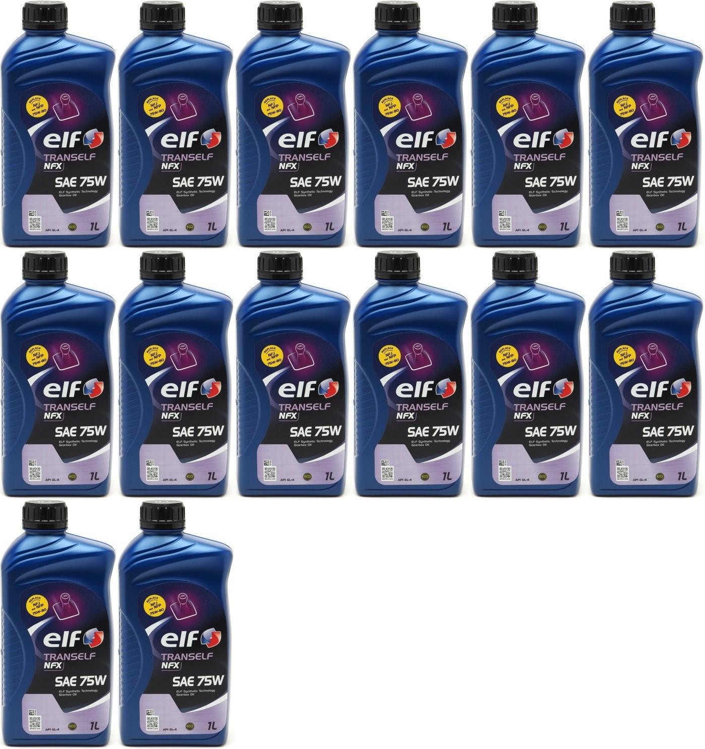 Elf Tranself NFX 75W Schaltgetriebeöl (Nachfolger von NFP/NFJ) 14x 1l = 14 Liter