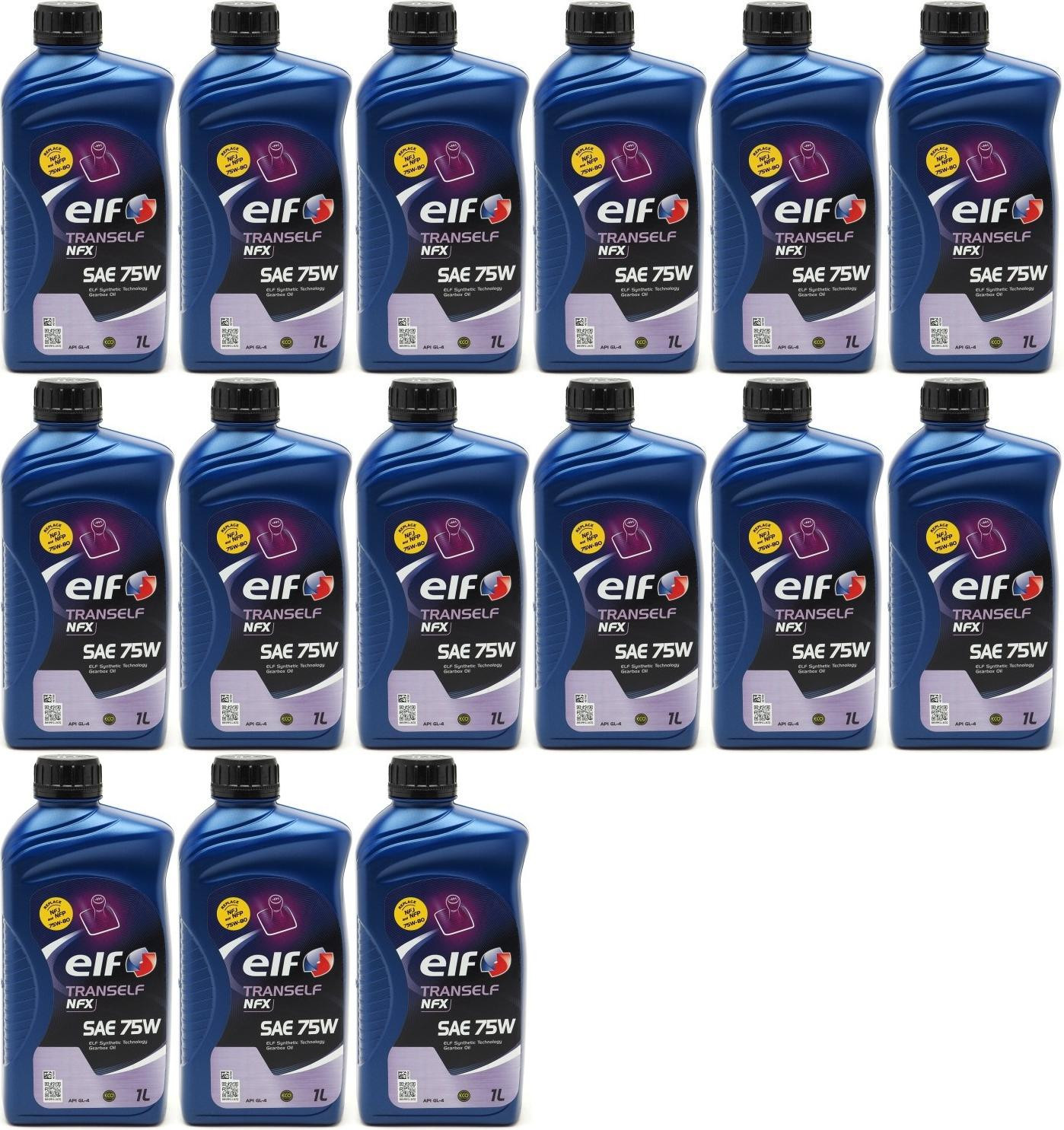 Elf Tranself NFX 75W Schaltgetriebeöl (Nachfolger von NFP/NFJ) 15x 1l = 15 Liter