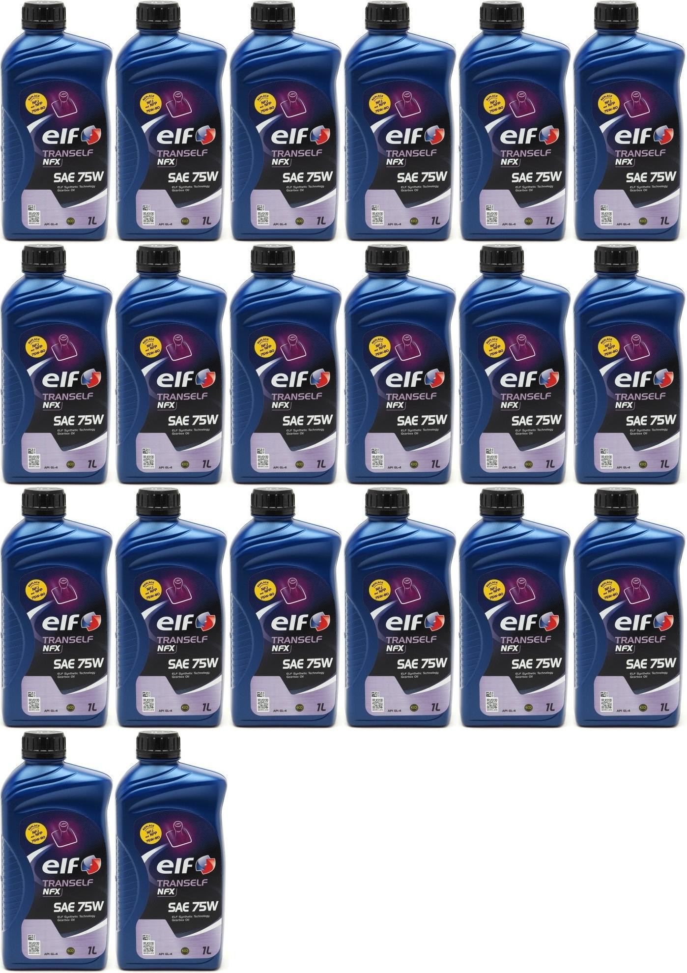 Elf Tranself NFX 75W Schaltgetriebeöl (Nachfolger von NFP/NFJ) 20x 1l = 20 Liter