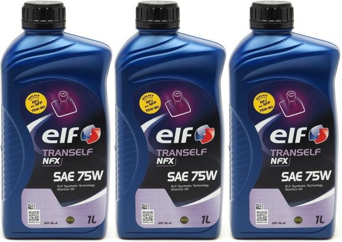 Elf Tranself NFX 75W Schaltgetriebeöl (Nachfolger von NFP/NFJ) 3x 1l = 3 Liter