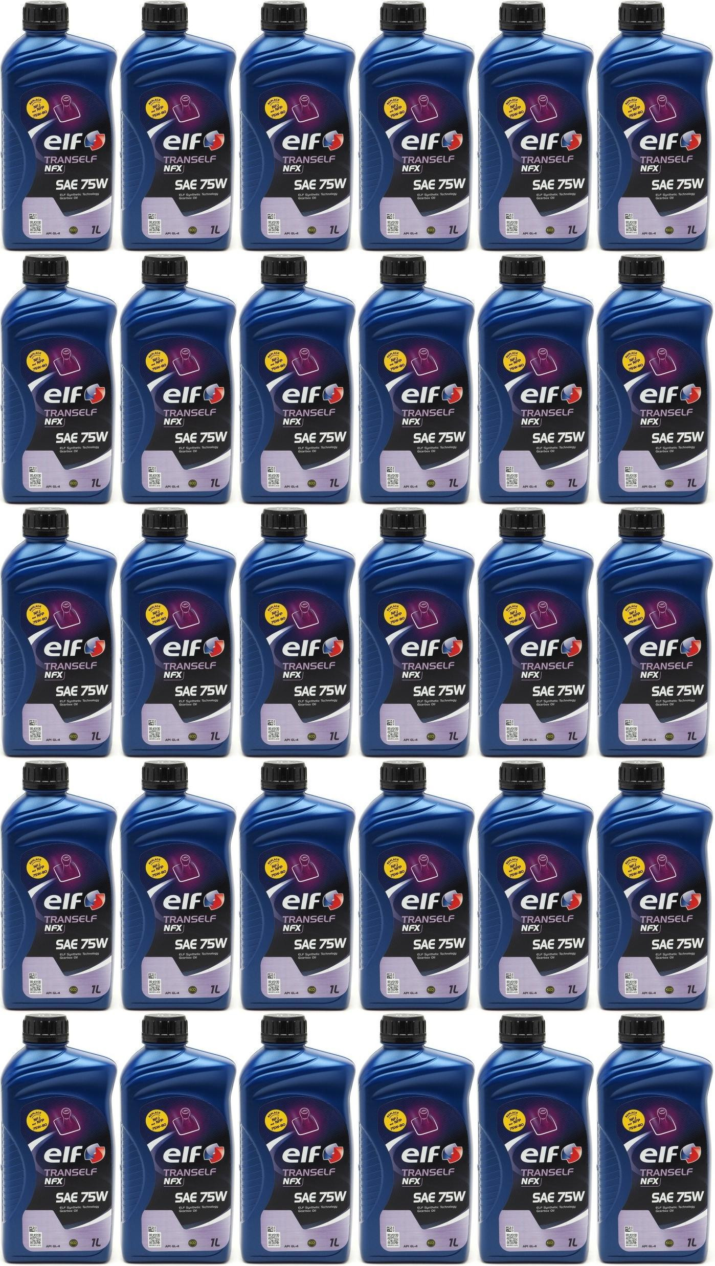 Elf Tranself NFX 75W Schaltgetriebeöl (Nachfolger von NFP/NFJ) 30x 1l = 30 Liter