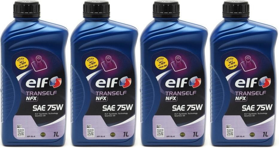 Elf Tranself NFX 75W Schaltgetriebeöl (Nachfolger von NFP/NFJ) 4x 1l = 4 Liter