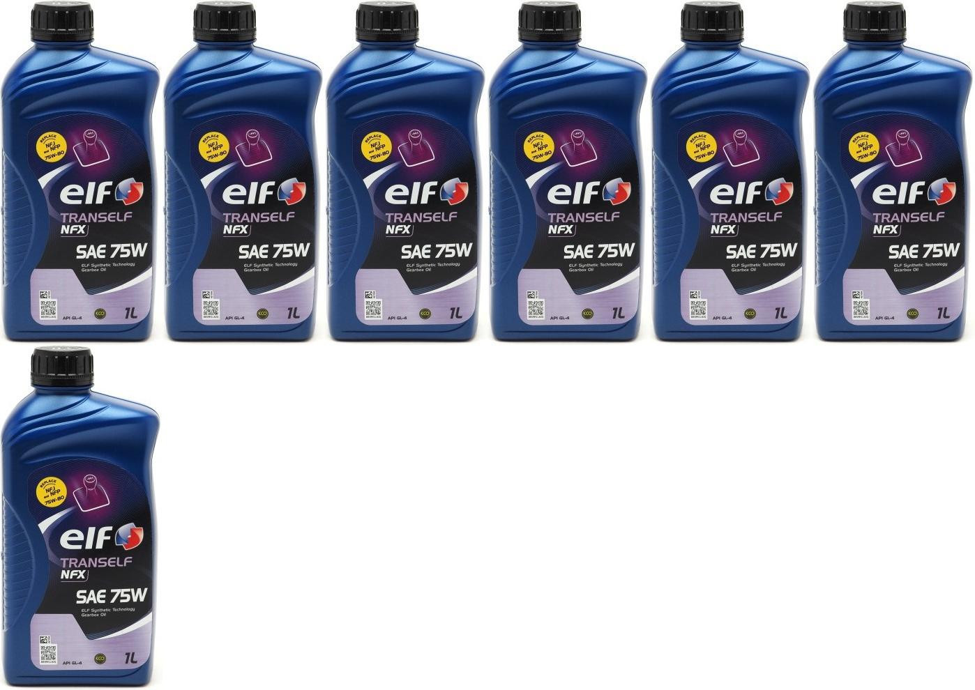 Elf Tranself NFX 75W Schaltgetriebeöl (Nachfolger von NFP/NFJ) 7x 1l = 7 Liter