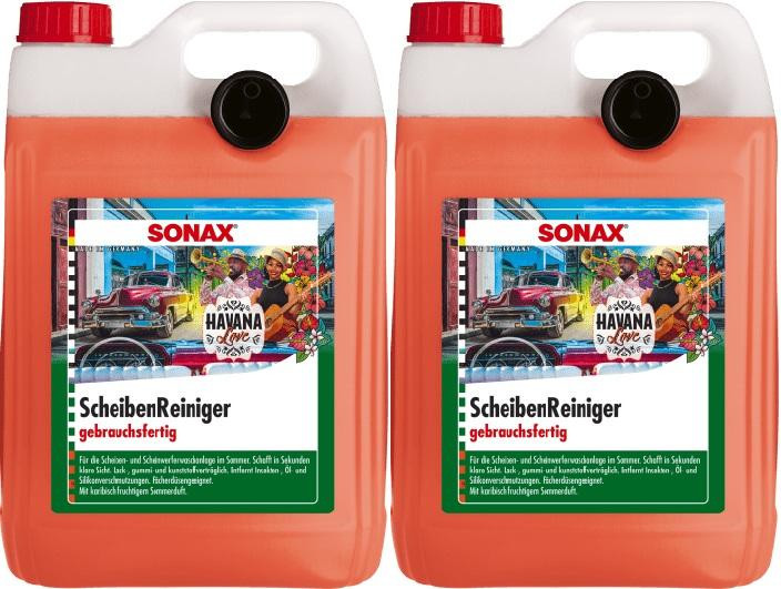 SONAX ScheibenReiniger gebrauchsfertig Havana Love 2x 5 = 10 Liter