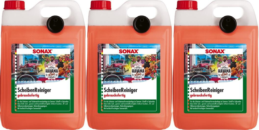 SONAX ScheibenReiniger gebrauchsfertig Havana Love 3x 5 = 15 Liter