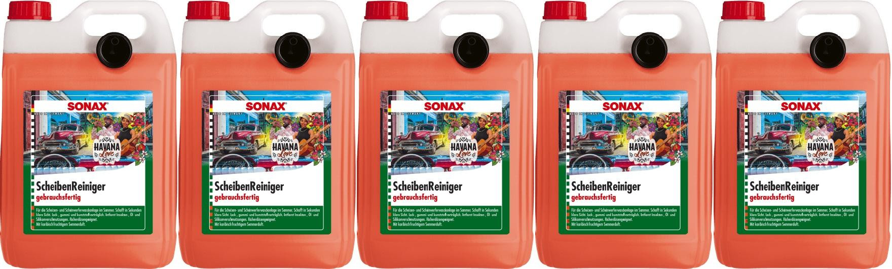 SONAX ScheibenReiniger gebrauchsfertig Havana Love 5x 5 = 25 Liter