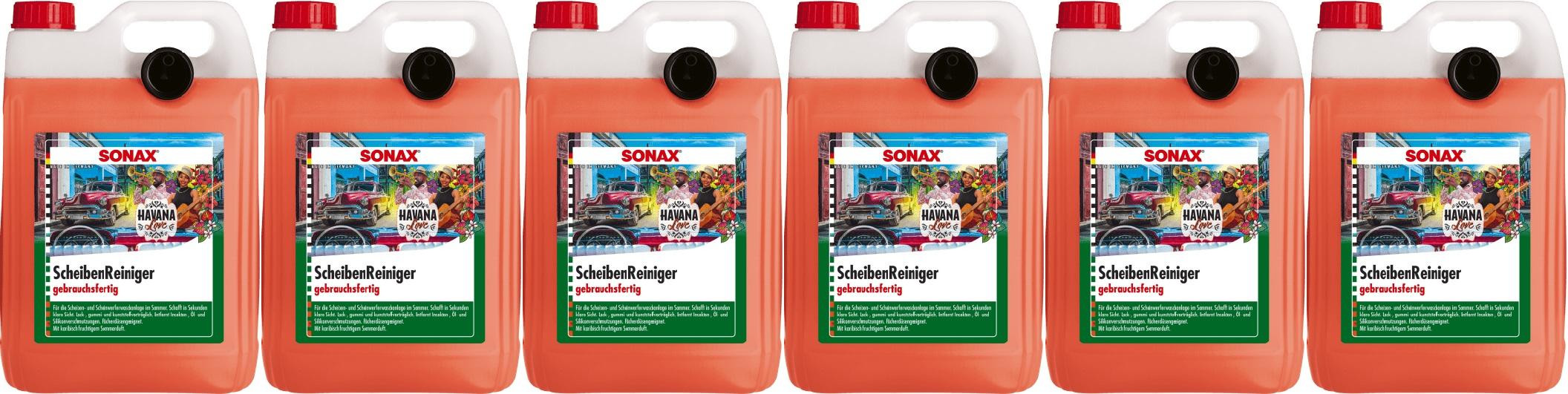 SONAX ScheibenReiniger gebrauchsfertig Havana Love 6x 5 = 30 Liter