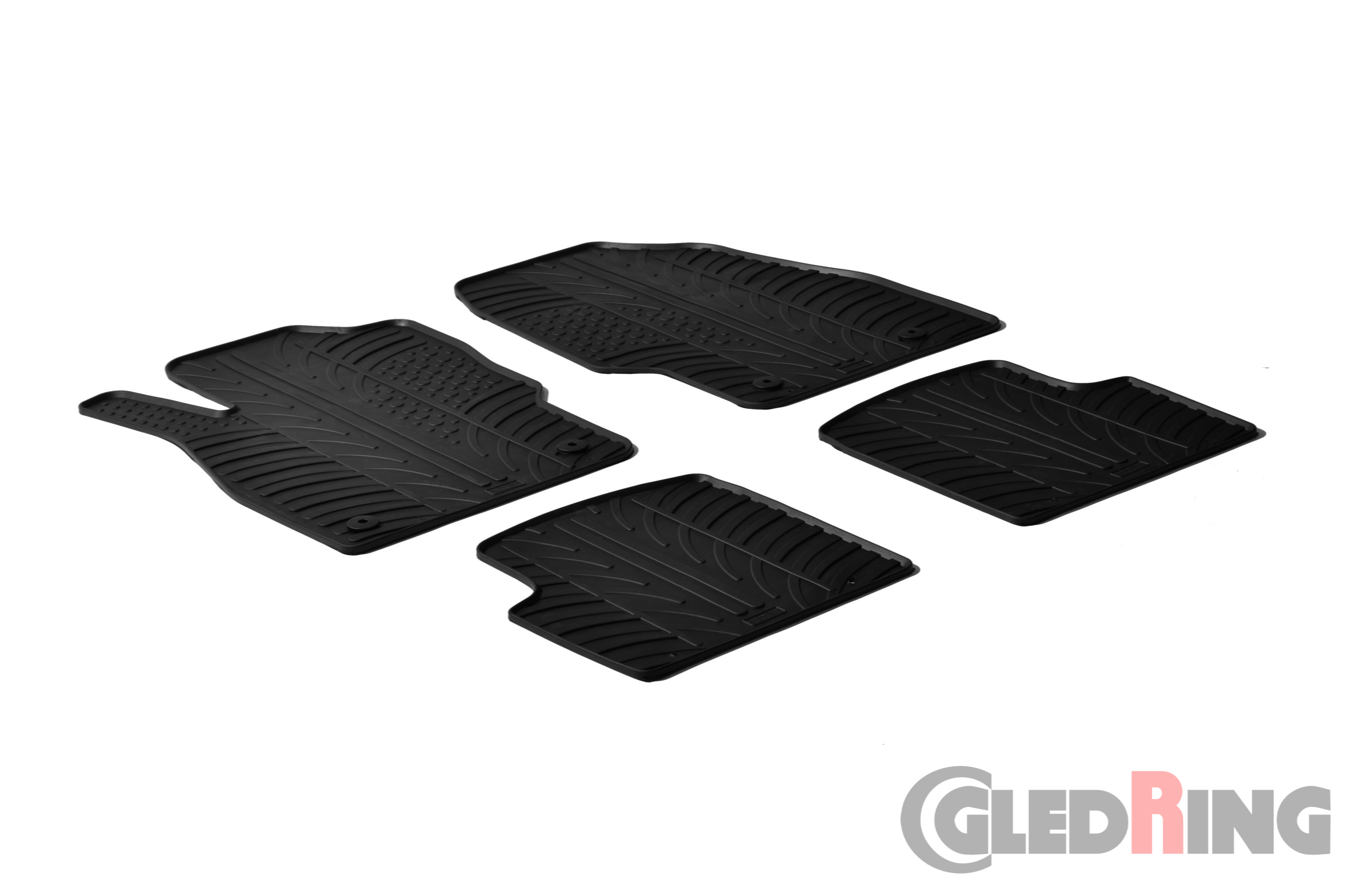 Original Gledring Passform Fußmatten Gummimatten 4 Tlg.+Fixing - OPEL Corsa D 2006-2014