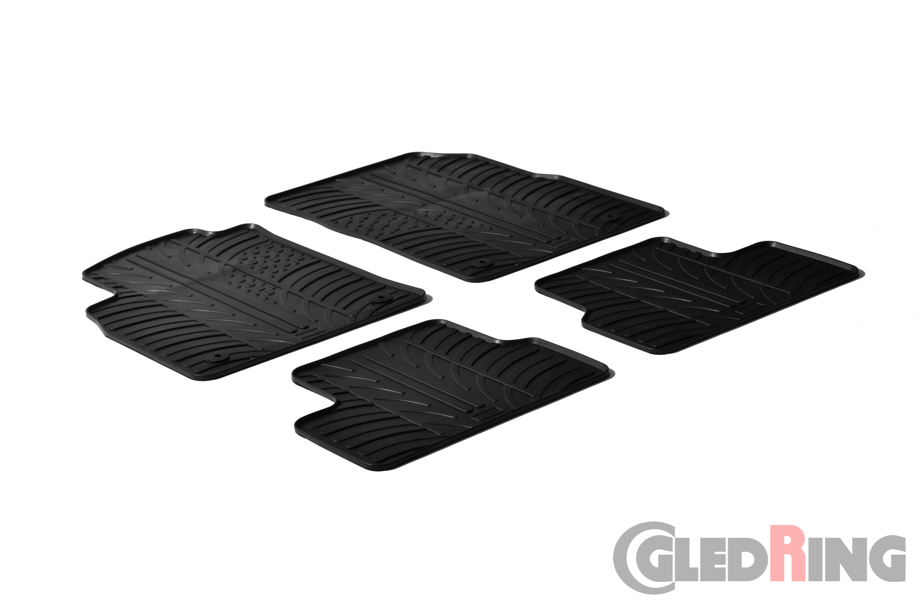 Original Gledring Passform Fußmatten Gummimatten 4 Tlg.+Fixing - OPEL Astra J 2009-09.2015