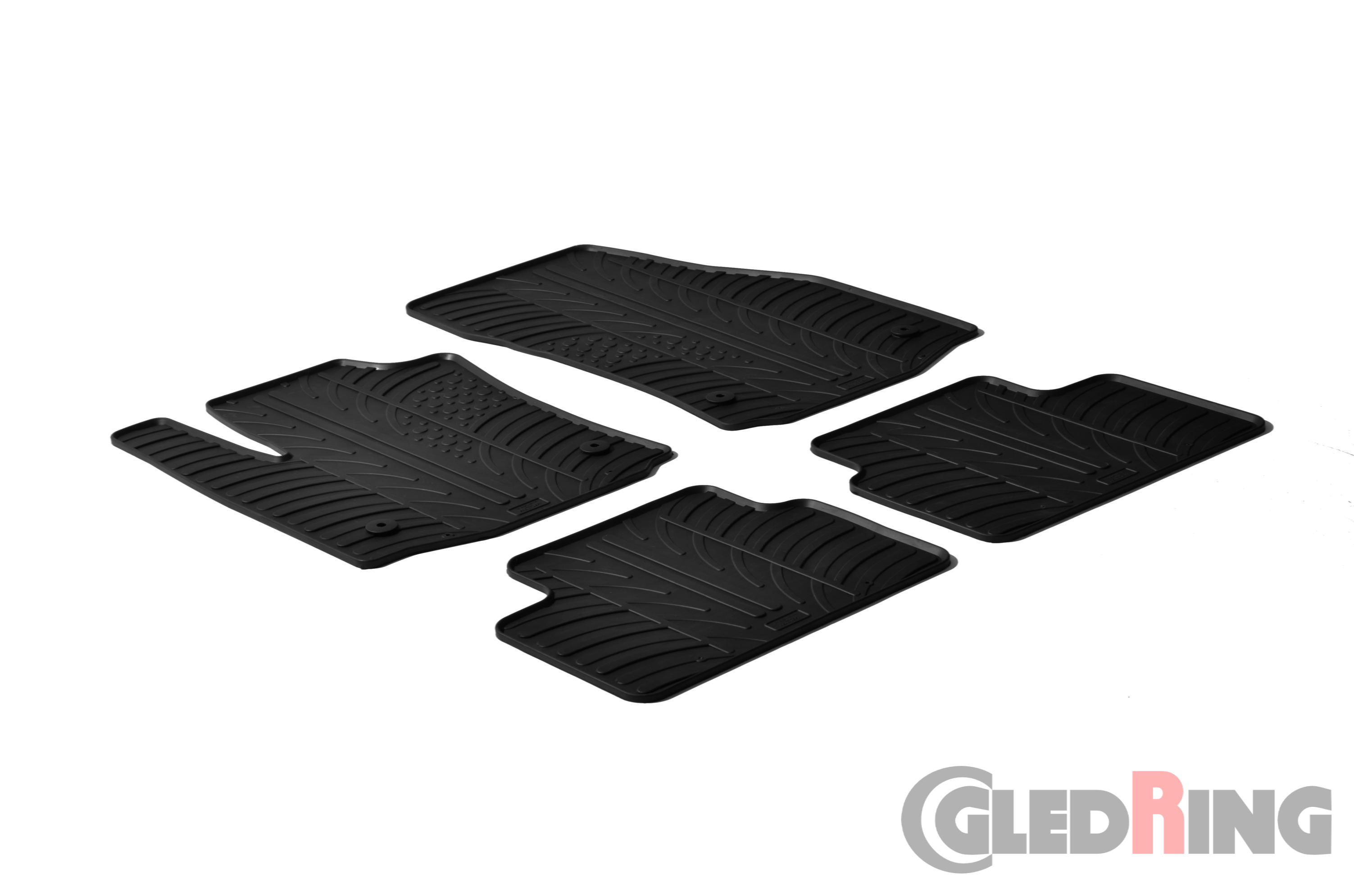 Original Gledring Passform Fußmatten Gummimatten 4 Tlg.+Fixing - OPEL Meriva B 2010-> / 5 Türig