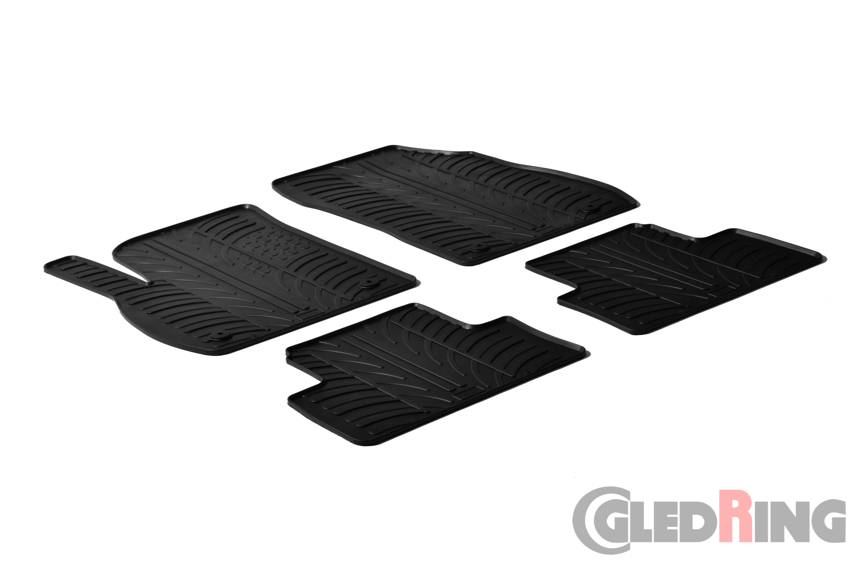 Original Gledring Passform Fußmatten Gummimatten 4 Tlg.+Fixing - OPEL Zafira C 2011->