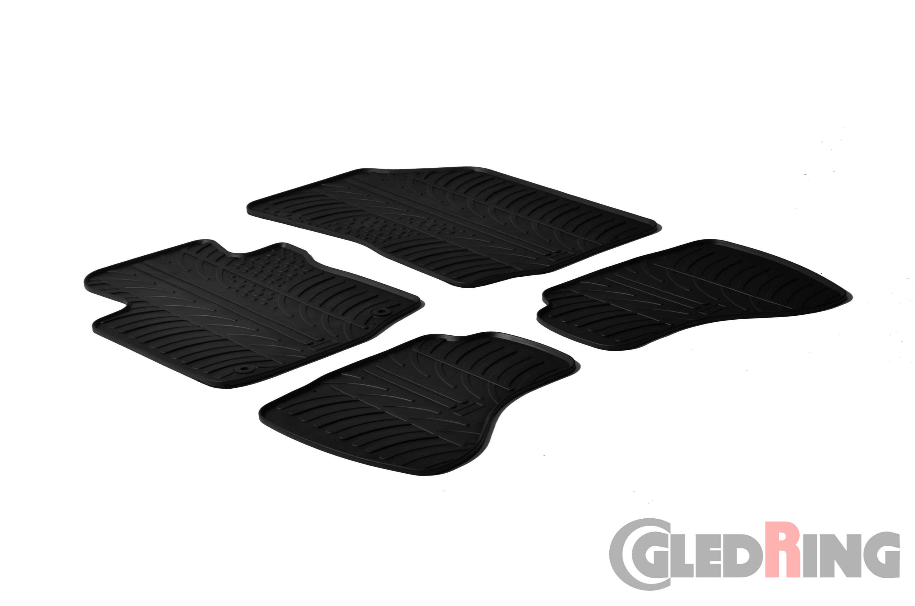 Original Gledring Passform Fußmatten Gummimatten 4 Tlg.+Fixing - CITROEN C1 2005-2009