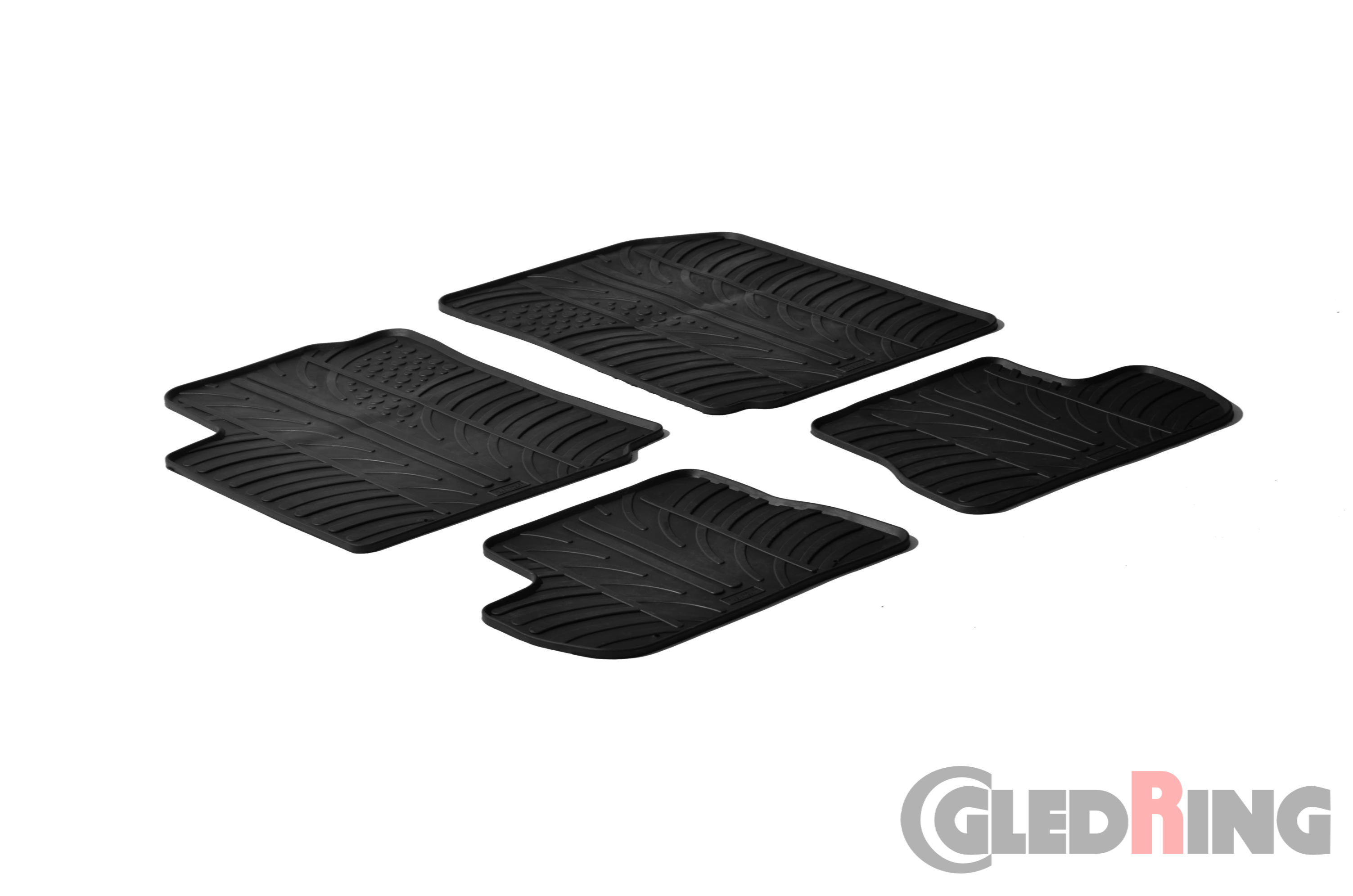 Original Gledring Passform Fußmatten Gummimatten 4 Tlg. - CITROEN C2 2003 ->