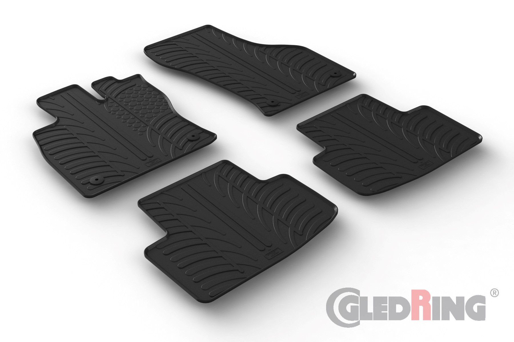Original Gledring Passform Fußmatten Gummimatten 4 Tlg.+Fixing - SKODA Oktavia IV Combi 11.2019-> nicht für PHEV und MHEV