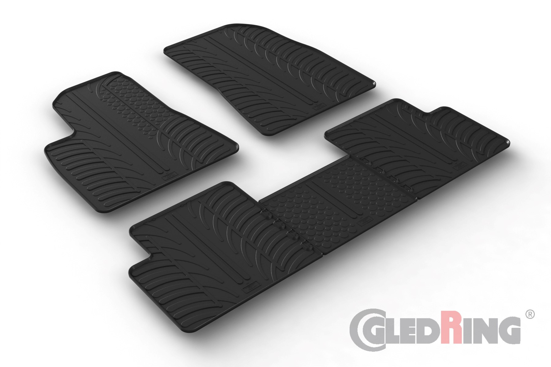 Original Gledring Passform Fußmatten Gummimatten 5 Tlg. - TESLA Model 3 HB 07.2017-11.2020 (Automatik)