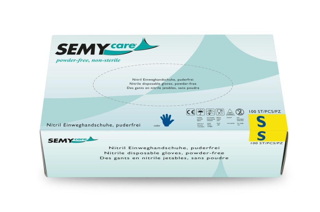 Nitril-Einweghandschuhe, weiß puderfrei, Größe M, 